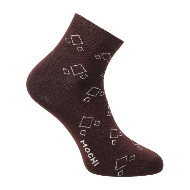 Mochi Men Brown Socks Ankle Length