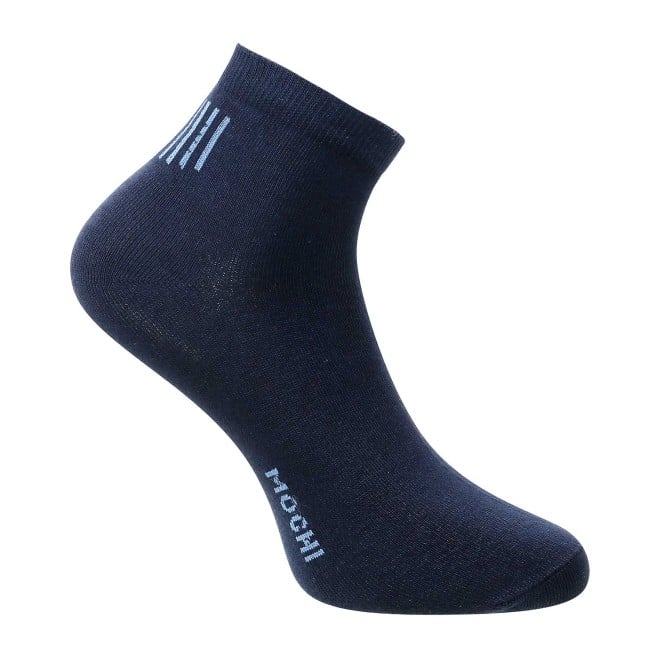 Mochi Men Navy-Blue Socks Ankle Length