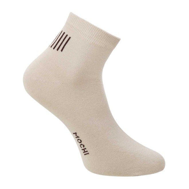 Mochi Men Beige Socks Ankle Length