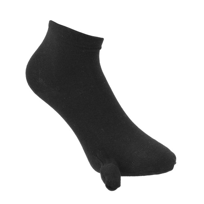 Mochi Men Black Socks Half Length