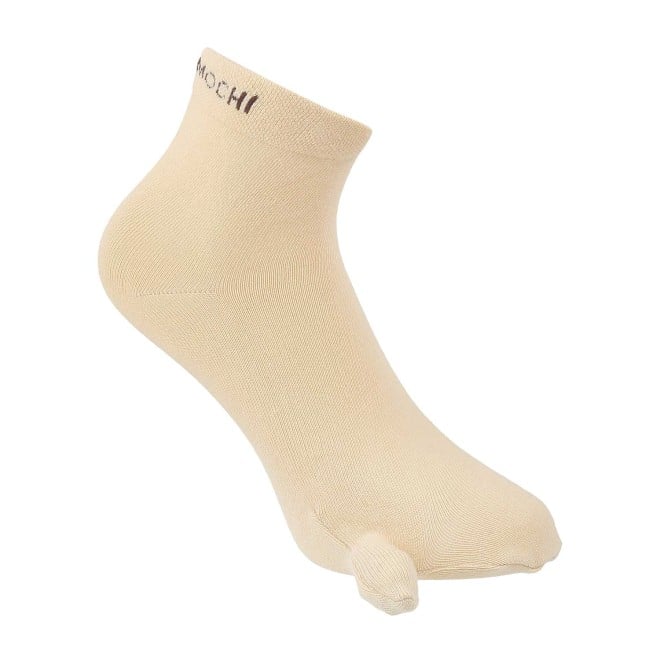 Mochi Men Beige Socks Half Length