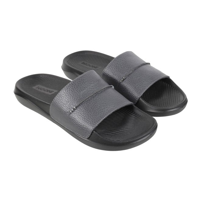 Mochi Men Grey Casual Slippers