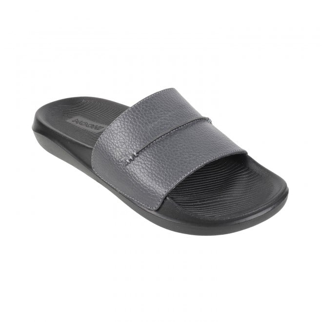 Mochi Men Grey Casual Slippers