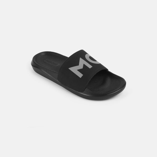 Mochi Men Black Casual Slippers