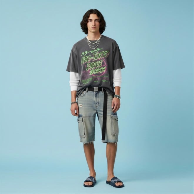 Mochi Men Blue Casual Slippers (SKU: 207-68-45-40)