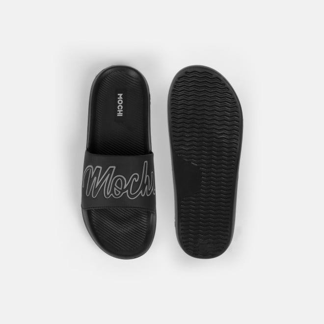 Mochi Men Black Casual Slippers (SKU: 207-68-11-40)
