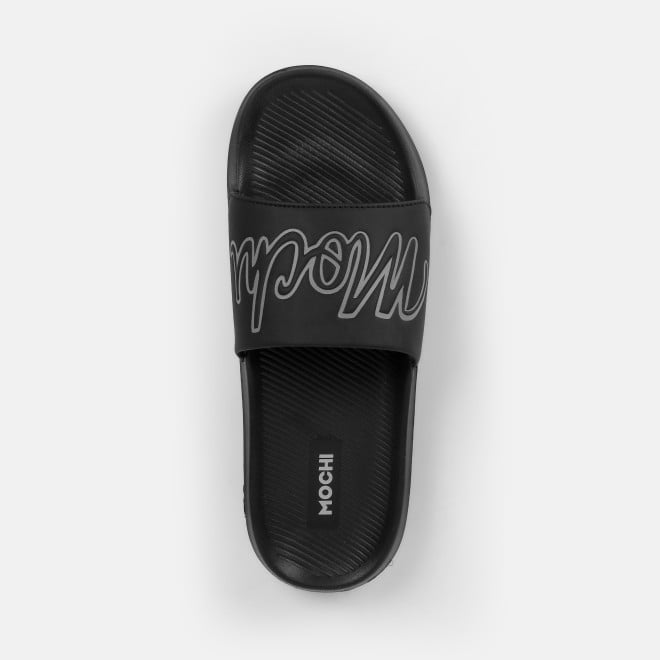 Mochi Men Black Casual Slippers (SKU: 207-68-11-40)