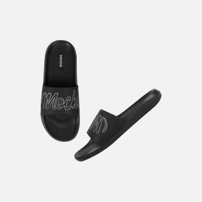 Mochi Men Black Casual Slippers (SKU: 207-68-11-40)