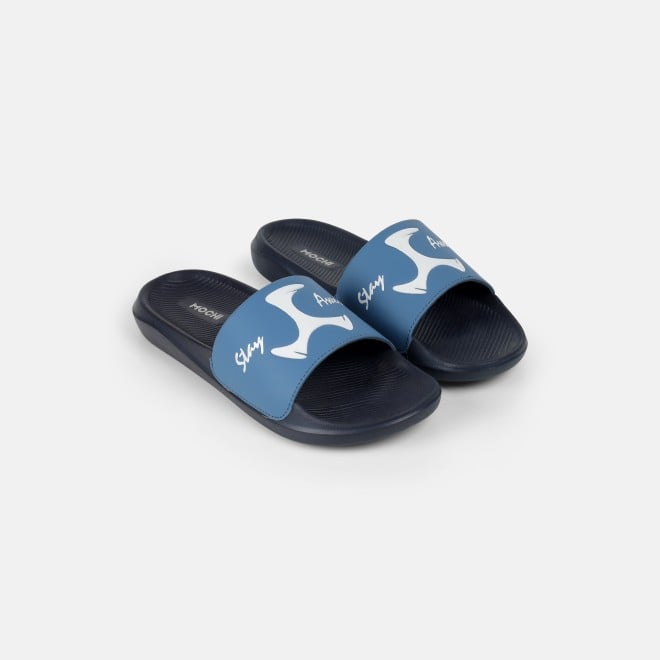 Mochi Men Blue Casual Slippers (SKU: 207-69-45-40)