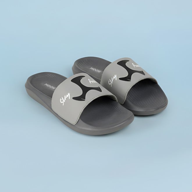 Mochi Men Grey Casual Slippers (SKU: 207-69-14-40)