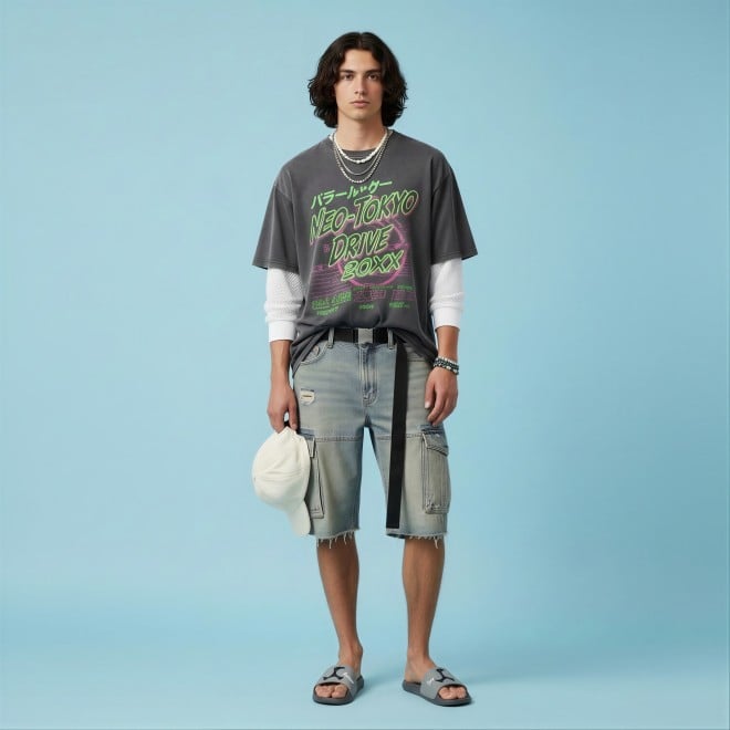 Mochi Men Grey Casual Slippers (SKU: 207-69-14-40)