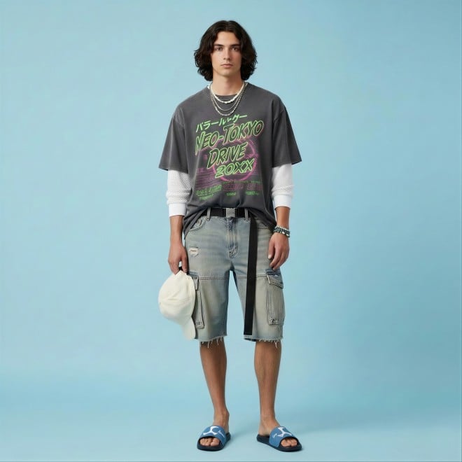 Mochi Men Blue Casual Slippers (SKU: 207-69-45-40)