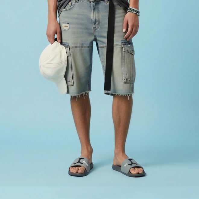 Mochi Men Grey Casual Slippers (SKU: 207-69-14-40)