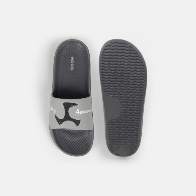 Mochi Men Grey Casual Slippers (SKU: 207-69-14-40)