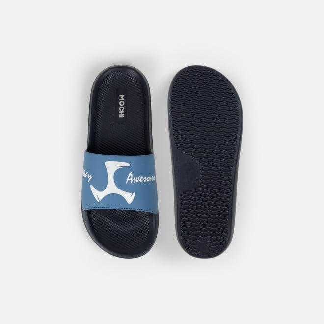 Mochi Men Blue Casual Slippers (SKU: 207-69-45-40)