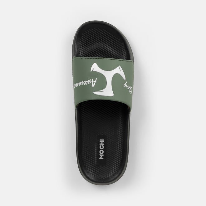Mochi Men Green Casual Slippers (SKU: 207-69-21-40)