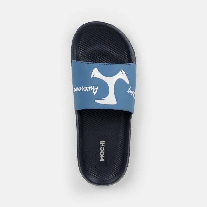 Mochi Men Blue Casual Slippers (SKU: 207-69-45-40)