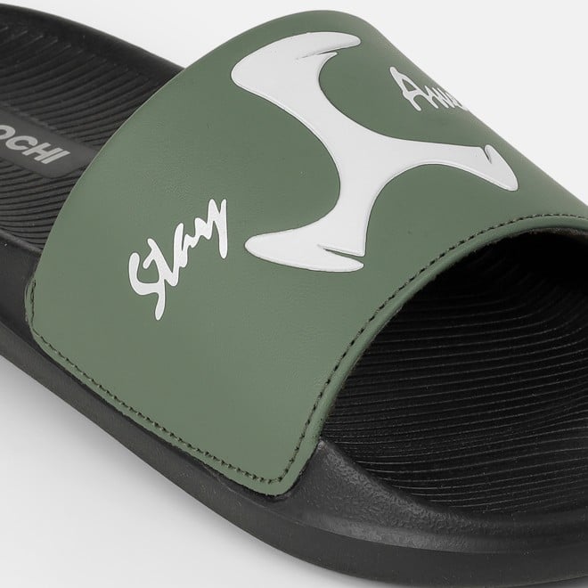 Mochi Men Green Casual Slippers (SKU: 207-69-21-40)
