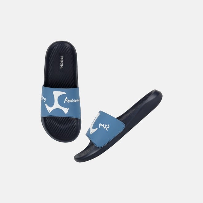 Mochi Men Blue Casual Slippers (SKU: 207-69-45-40)