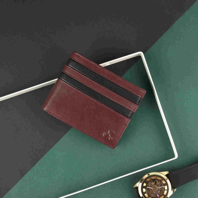 Mochi Men Maroon Formal Wallet