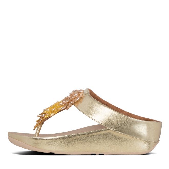 Fitflop Women Beige-Gold Casual Slip Ons