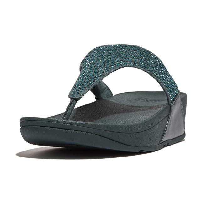 Fitflop Lulu Crystal Embellished Toe-Post Sandals (SKU: 228-208-45-3)