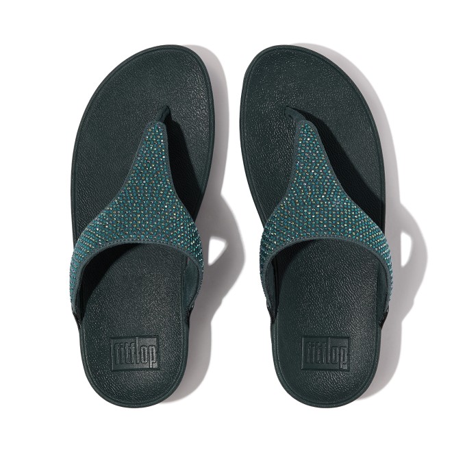 Fitflop Lulu Crystal Embellished Toe-Post Sandals (SKU: 228-208-45-3)