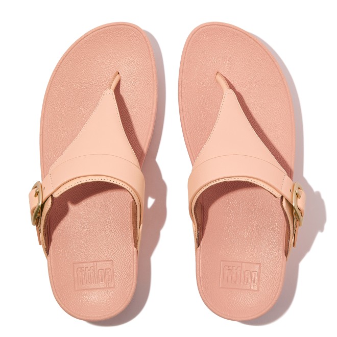 Fitflop Lulu Adjustable Leather Toe-Post Sandals (SKU: 228-246-78-3)