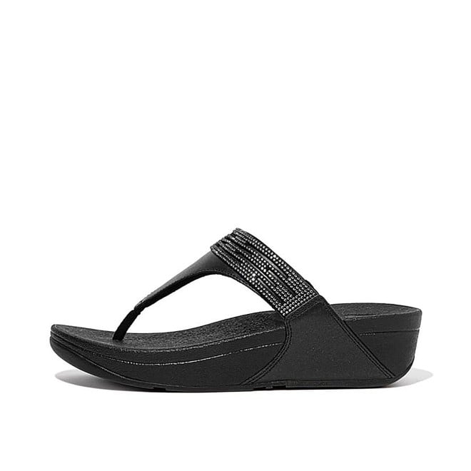 Fitflop Lasercrystal Leather Toe Post Sandals