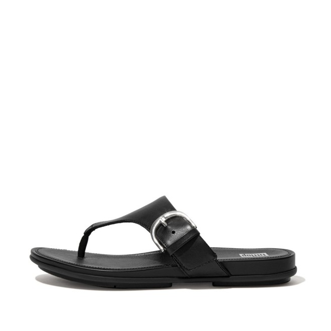 Fitflop Buckle Leather Toe Post Sandals
