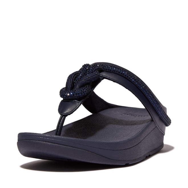 Fitflop Fino Crystal-Cord Leather Toe-Post Sandals (SKU: 228-316-17-5)