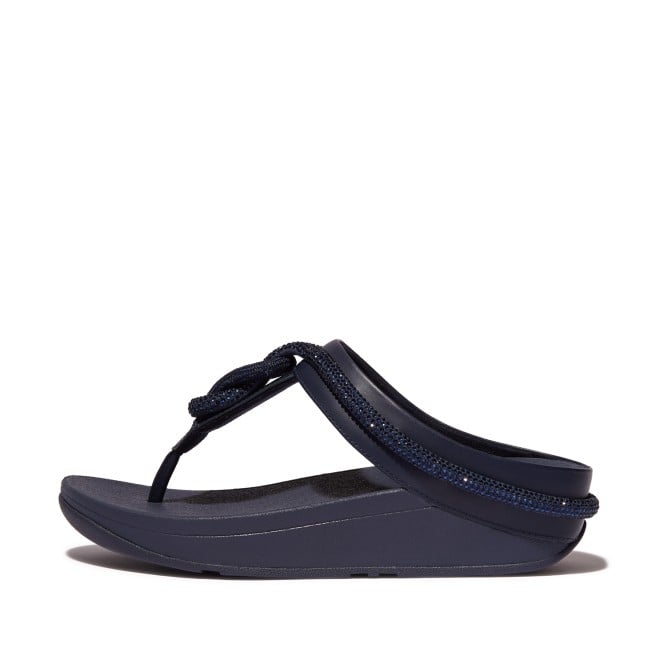 Fitflop Fino Crystal-Cord Leather Toe-Post Sandals