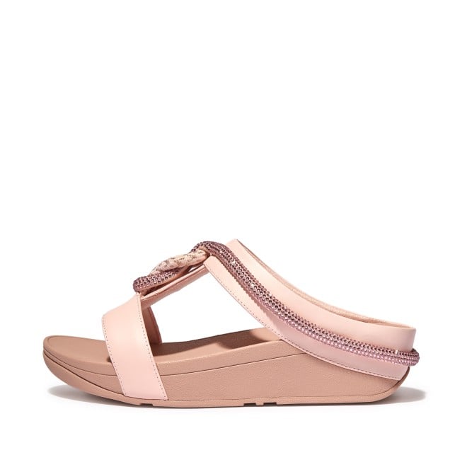 Fitflop Fino Crystal-Cord Leather Slides