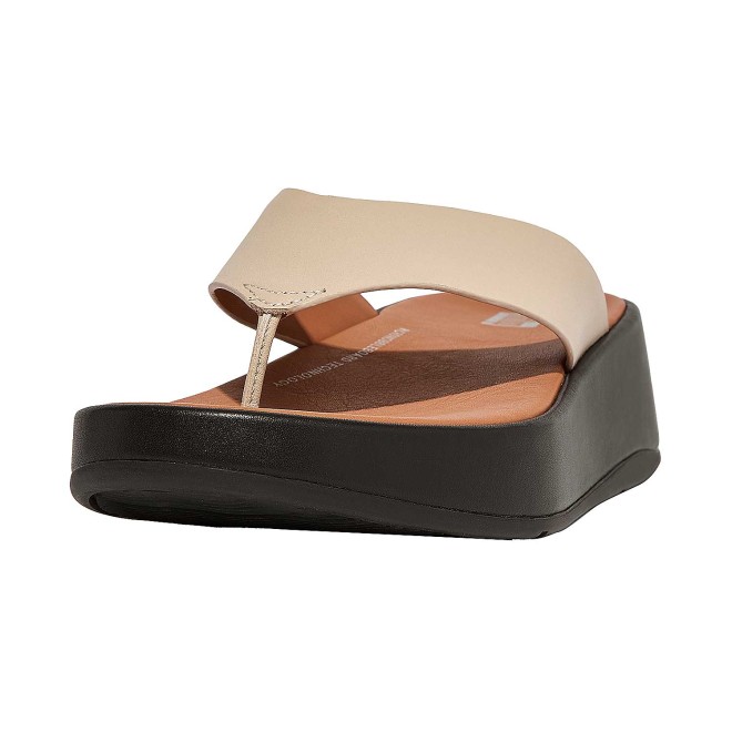 Fitflop F-Mode Leather Flatform Toe-Post Sandals (SKU: 228-333-20-5)