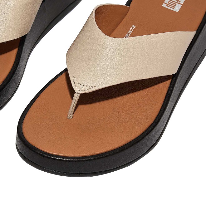 Fitflop F-Mode Leather Flatform Toe-Post Sandals (SKU: 228-333-20-5)