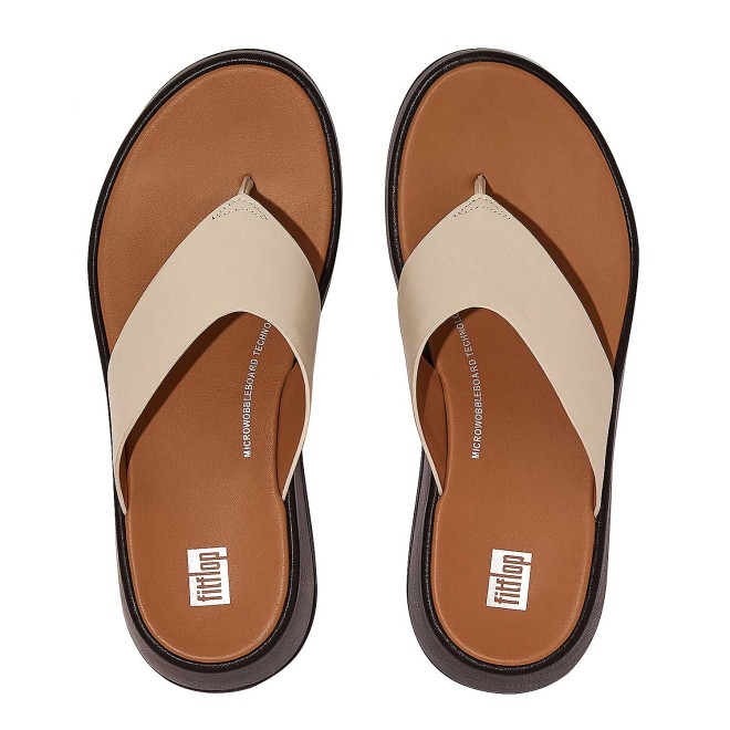 Fitflop F-Mode Leather Flatform Toe-Post Sandals (SKU: 228-333-20-5)