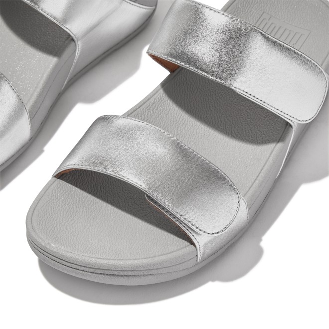 Fitflop Lulu Adjustable Leather Slides (SKU: 228-339-27-8)