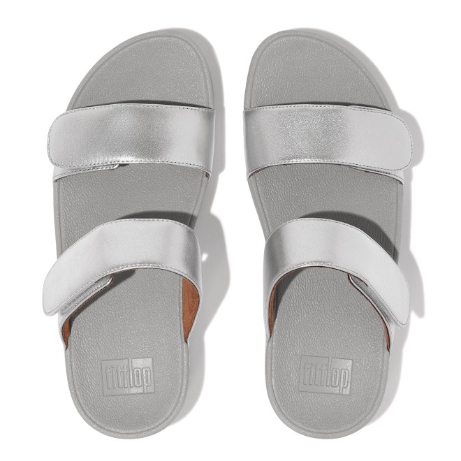 Fitflop Lulu Adjustable Leather Slides (SKU: 228-339-27-8)