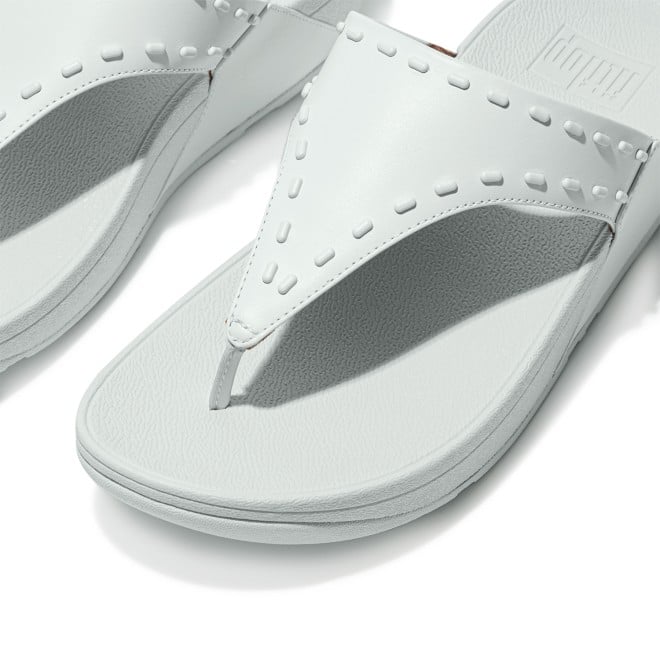 Fitflop Lulu Rubber-Stud Leather Toe-Post Sandals (SKU: 228-340-32-4)