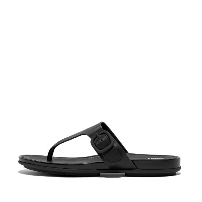 Fitflop Gracie Rubber-Buckle Leather Toe-Post Sandals