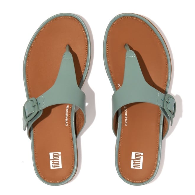 Fitflop Gracie Rubber-Buckle Leather Toe-Post Sandals (SKU: 228-341-32-5)