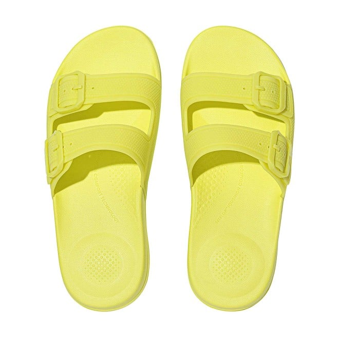 Fitflop Glow-In-The-Dark Two-Bar Buckle Slides (SKU: 228-362-21-6)