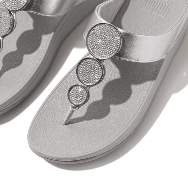Fitflop Halo Bead-Circle Metallic Toe-Post Sandals (SKU: 228-367-27-3)
