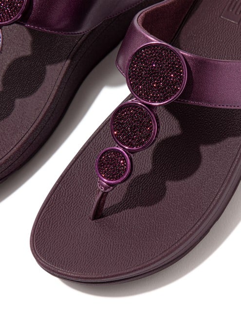Fitflop Halo Bead-Circle Metallic Toe-Post Sandals (SKU: 228-367-58-3)