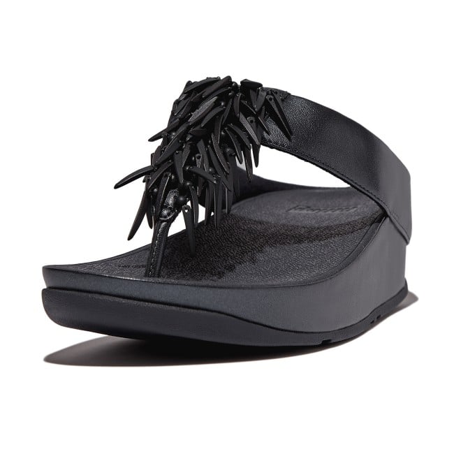 Fitflop Rumba Beaded Metallic Toe-Post Sandals (SKU: 228-371-17-3)