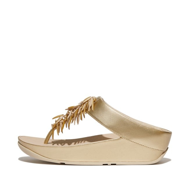 Fitflop Rumba Beaded Metallic Toe-Post Sandals