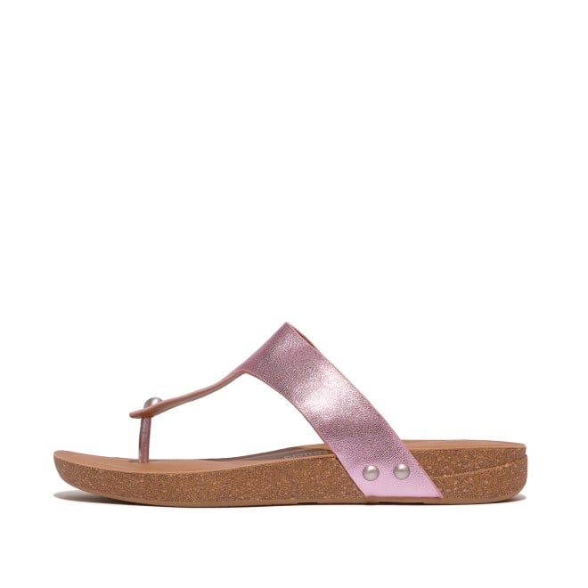 Fitflop Iqushion Metallic-Leather Toe-Post Sandals