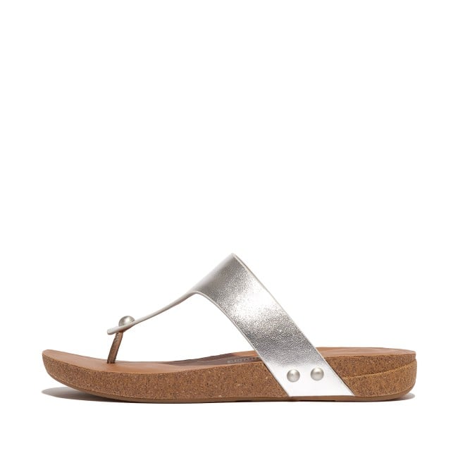 Fitflop Iqushion Metallic-Leather Toe-Post Sandals (SKU: 228-379-27-3)