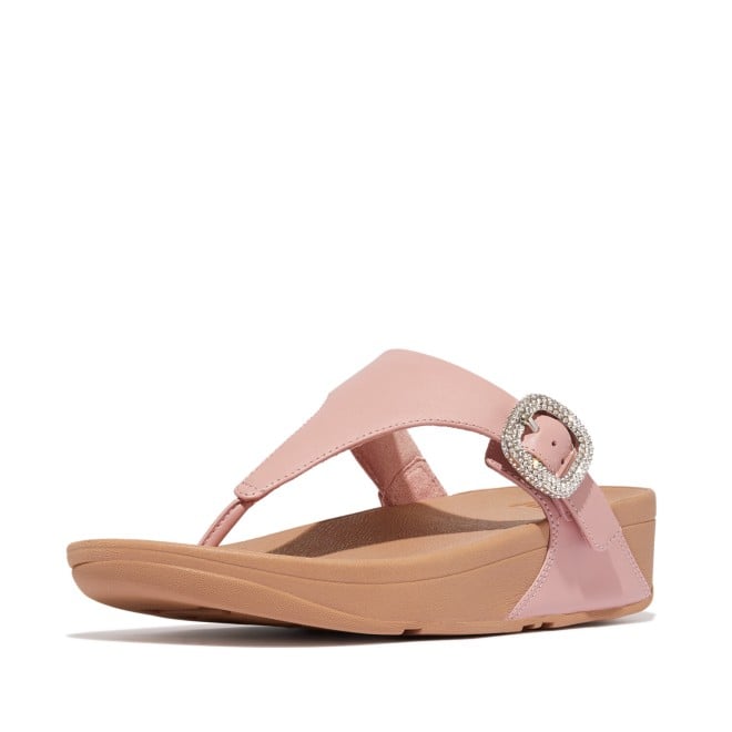 Fitflop Lulu Crystal-Buckle Leather Toe-Post Sandals (SKU: 228-381-24-3)