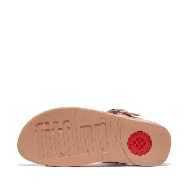 Fitflop Lulu Crystal-Buckle Leather Toe-Post Sandals (SKU: 228-381-24-3)